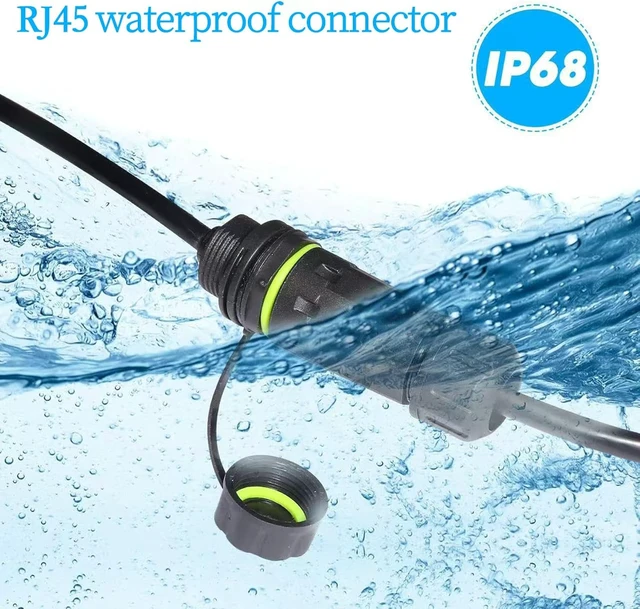 Alt view image 6 of 7 - 1Piece CAT6 Extension Cable with 8P8C Connector, Compatible with Starlink Gen 3, 0.305M/12in Length, IP68 Waterproof, Pure Copper Core, Zinc Alloy Module, 1000M Protocol Support