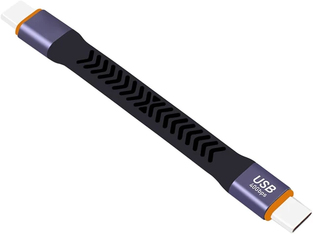 Alt view image 4 of 7 - PH-FCC1040 USB-C Data Cable 40Gbps High-Speed Transfer Card USB 3.2 Gen 2 Female to Female Flexible Flat Short Adapter