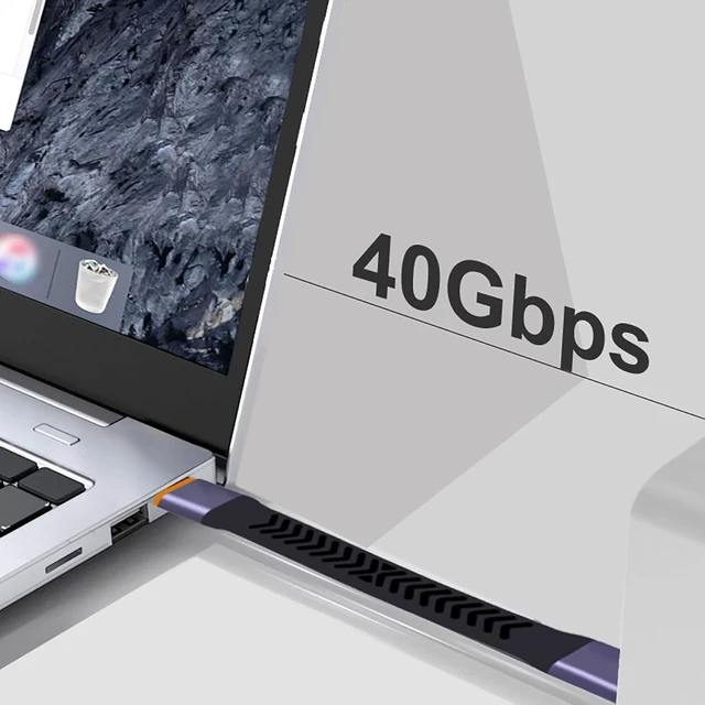 Alt view image 5 of 7 - PH-FCC1040 USB-C Data Cable 40Gbps High-Speed Transfer Card USB 3.2 Gen 2 Female to Female Flexible Flat Short Adapter