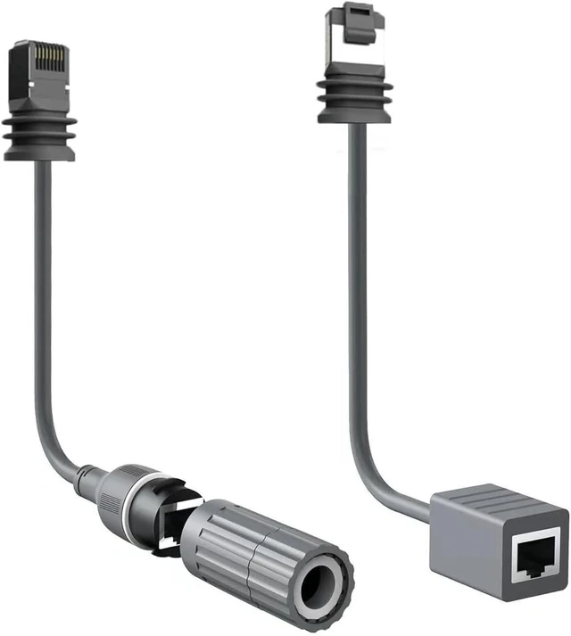 Main image of CAT6 Extension Cable with RJ45 Waterproof Coupler, Compatible with Starlink Gen 3 and Mini, 8P8C Interface, 0.3M/12in Length, IP68 Waterproof Dustproof, Pure Copper Core, Durable 5000+ Plug Cycles
