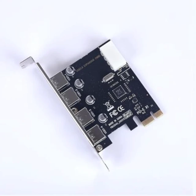 Alt view image 7 of 7 - PCIe 3.0 X1 to USB 3.0 Expansion Card 4-Port USB High-Speed Internal Adapter for Desktop PCs, PCI Express to USB 3.0 Hub