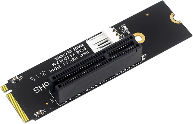 Main image of PH47 M.2 M-Key to PCI-E X4 Expansion Card LED Indicator with SATA 15pin Power Riser for Desktop Computer X1 X4 X8 X16
