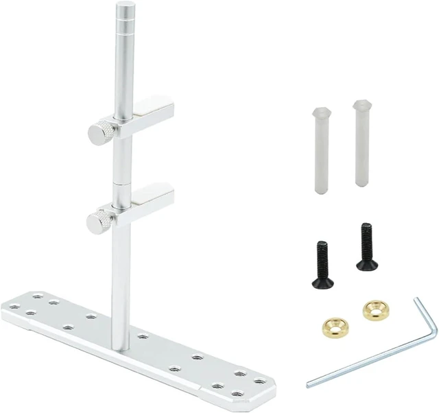 Alt view image 7 of 7 - Graphics Card Bracket Desktop Chassis Bracket Support Bar Aluminum Alloy Height Adjustment for Computer Host Fan Protection (Single Layer 3.15in, Black)