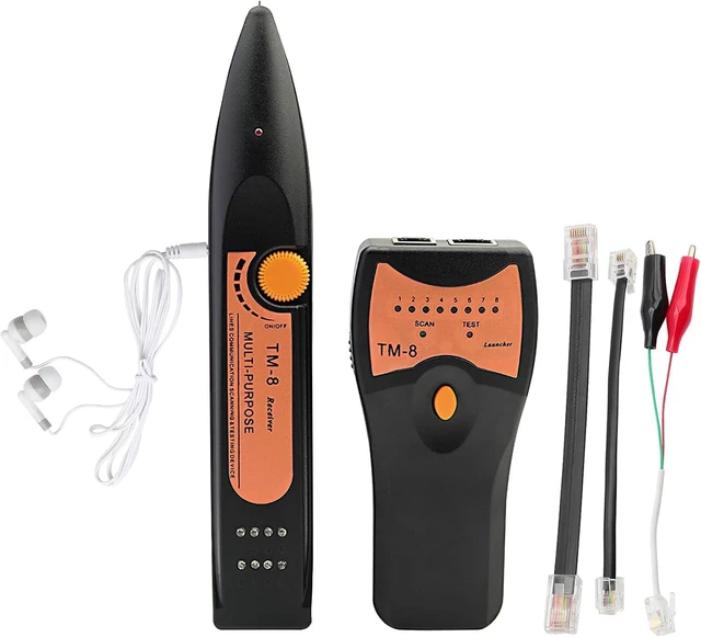 Main image of TM-8 Network Cable Finder Telephone Line RJ45 Tester RJ11 Communication Cable Checker Patrol Instrument