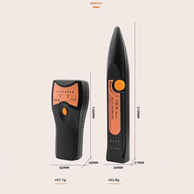 Alt view image 7 of 7 - TM-8 Network Cable Finder Telephone Line RJ45 Tester RJ11 Communication Cable Checker Patrol Instrument