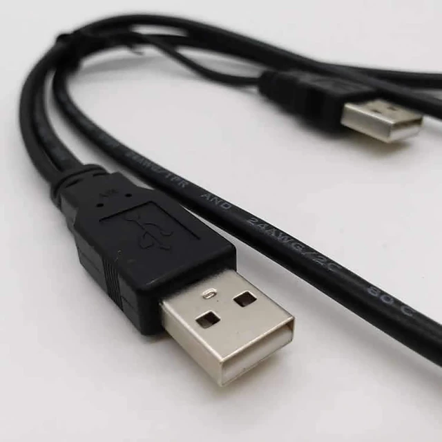 Alt view image 2 of 7 - USB Data Cable 2A+T-Port Connection Cable Male to Male 0.5m for 2.5in Portable Hard Drive (1)