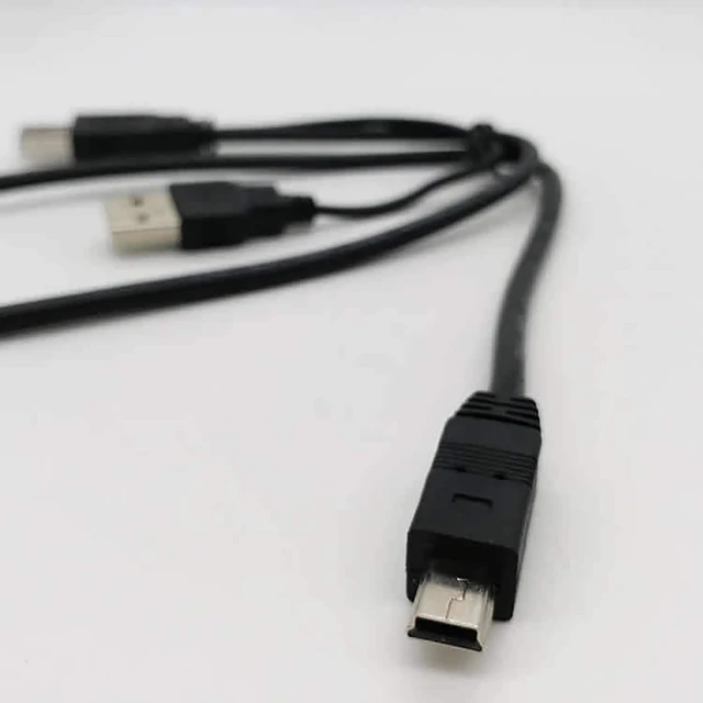 Alt view image 3 of 7 - USB Data Cable 2A+T-Port Connection Cable Male to Male 0.5m for 2.5in Portable Hard Drive (1)