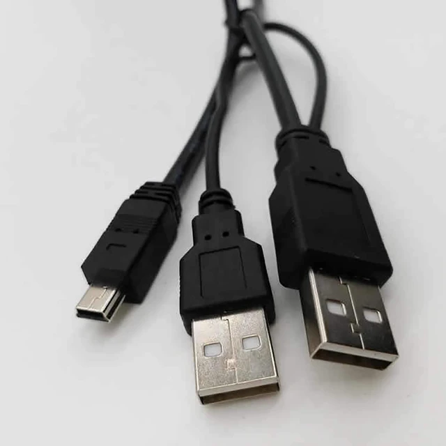 Alt view image 4 of 7 - USB Data Cable 2A+T-Port Connection Cable Male to Male 0.5m for 2.5in Portable Hard Drive (1)