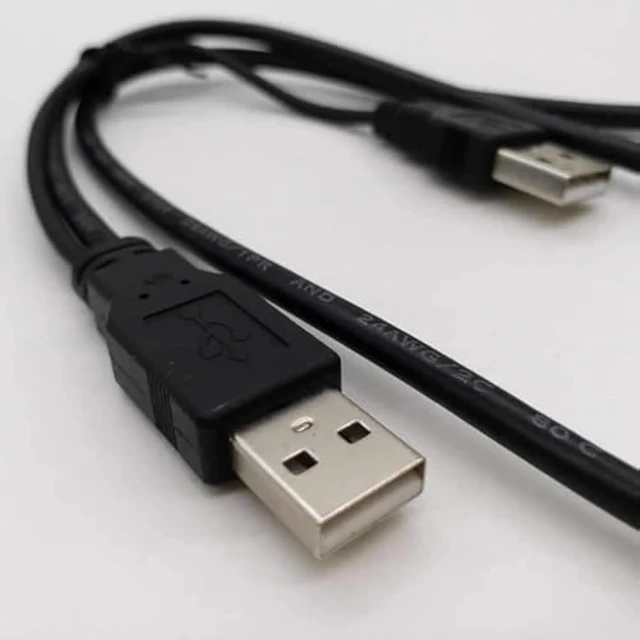 Alt view image 7 of 7 - USB Data Cable 2A+T-Port Connection Cable Male to Male 0.5m for 2.5in Portable Hard Drive (1)