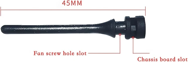 Alt view image 7 of 7 - 20Pcs Cooling Fan Shock Absorbing Rubber Screws 45 * 7.5mm Anti Noise Rivet Mounting Compatible with Chassis Fans Power Supply Fan with 2.5cm Slot (White)