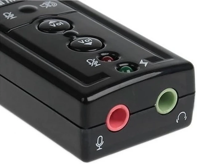 Alt view image 2 of 7 - Laptop External USB 2.0 Sound Card Virtual 7.1-Channel Audio Adapter with Microphone and 3.5mm Audio Port