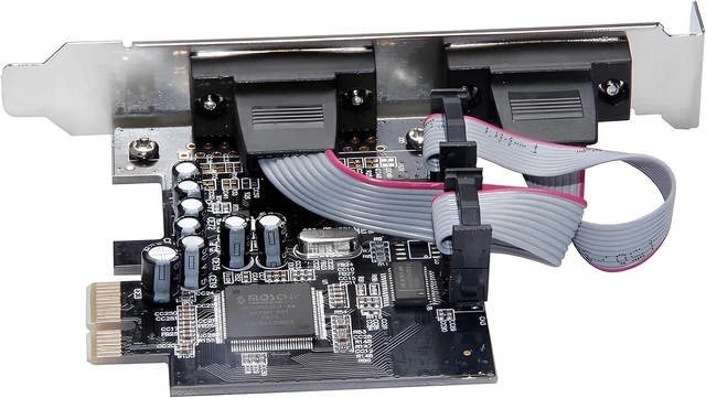 Alt view image 3 of 7 - PCIE to RS232 Expansion Card DB 9pin 2-Port Serial Port Converter Adapter 2.5Gb/s for Laptop PC