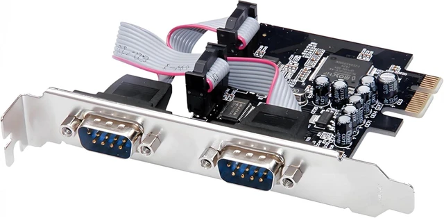 Alt view image 4 of 7 - PCIE to RS232 Expansion Card DB 9pin 2-Port Serial Port Converter Adapter 2.5Gb/s for Laptop PC