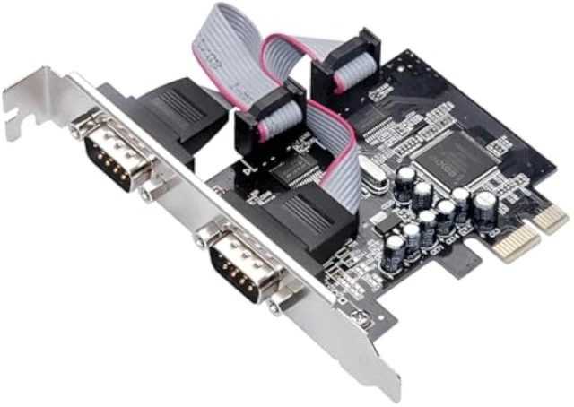 Alt view image 7 of 7 - PCIE to RS232 Expansion Card DB 9pin 2-Port Serial Port Converter Adapter 2.5Gb/s for Laptop PC