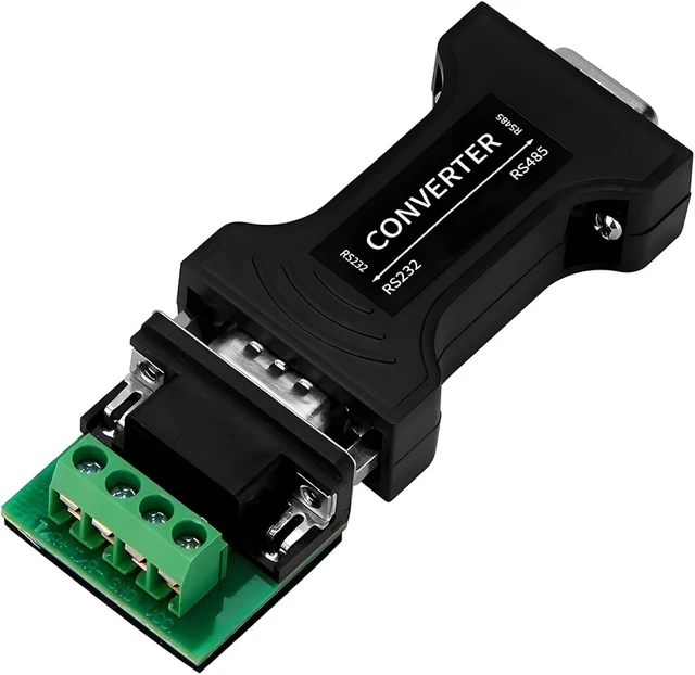 Alt view image 2 of 7 - RS232 to RS485 / RS422 Serial Converter Header 9-pin Com Port Adapter with 4 Position Terminal Block Anti-Surge