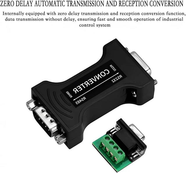 Alt view image 3 of 7 - RS232 to RS485 / RS422 Serial Converter Header 9-pin Com Port Adapter with 4 Position Terminal Block Anti-Surge