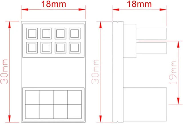 Alt view image 5 of 7 - Graphics Card 180 Degree 8P Power Adapter GPU Female to Male 8 Pin Connector Chassis Wire Organization Adapter for Desktop PC (1Piece PH38BW+)