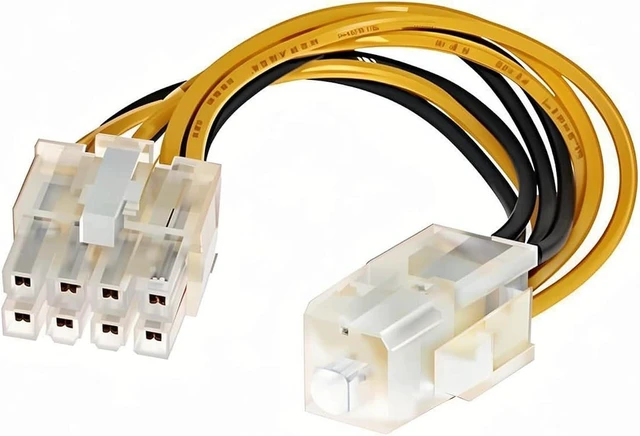 Main image of 4pin to 8pin Power Cord CPU Power Adapter 20cm for Desktop Computer (5Pcs 4pin to 8pin)