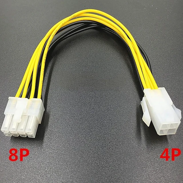 Alt view image 3 of 7 - 4pin to 8pin Power Cord CPU Power Adapter 20cm for Desktop Computer (5Pcs 4pin to 8pin)