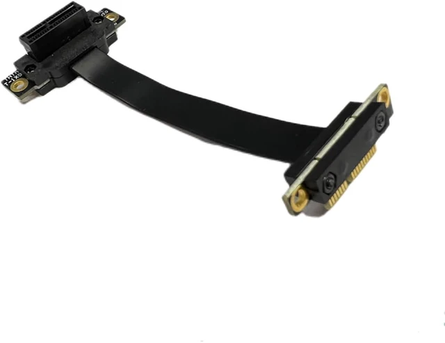 Main image of PCIe 3.0 x1 Riser Extension Cable 90 Degree Reverse PCIe x1 to x1 Adapter with Gold-Plated Connector, Flexible PE Cable for GPU, Sound Card, Network Card (50cm)
