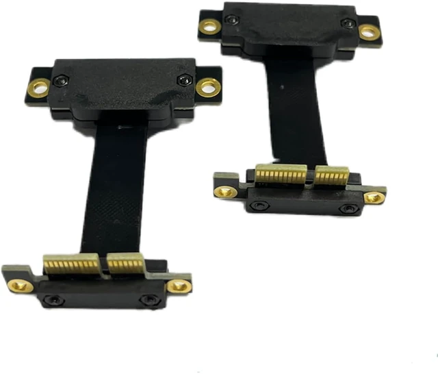 Alt view image 7 of 7 - PCIe 3.0 x1 Riser Extension Cable 90 Degree Reverse PCIe x1 to x1 Adapter with Gold-Plated Connector, Flexible PE Cable for GPU, Sound Card, Network Card (50cm)