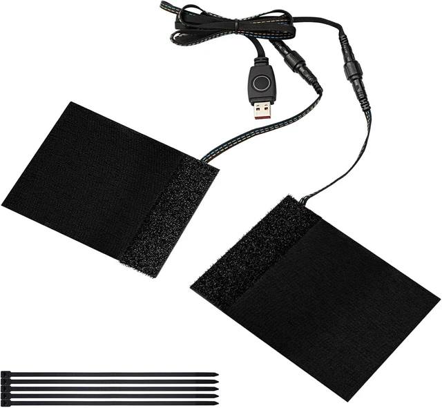 Main image of USB Heated Motorcycle Handlebar Grips 5V with 3-Level Temperature Control Aramid Fiber Hand Warmers with Waterproof Switch, Mount, Compatible with Motorbikes, Scooters, ATVs