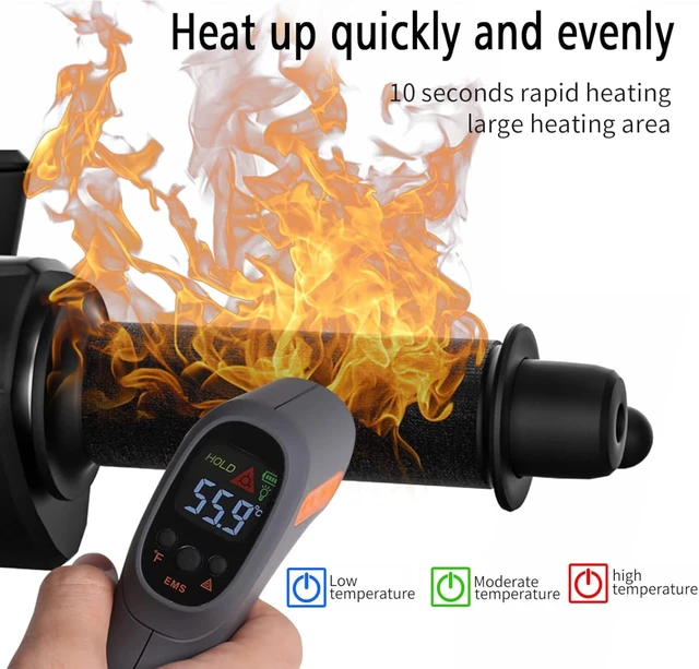 Alt view image 4 of 7 - USB Heated Motorcycle Handlebar Grips 5V with 3-Level Temperature Control Aramid Fiber Hand Warmers with Waterproof Switch, Mount, Compatible with Motorbikes, Scooters, ATVs