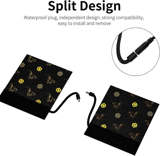 Alt view image 6 of 7 - Heated Motorcycle Handlebar Grips 12V with Smart Temperature Control 3-Level Adjustable Aramid Fiber Hand Warmers with Mount, IP67 Waterproof, Anti-Slip Pattern Design for All 12V Motorbikes