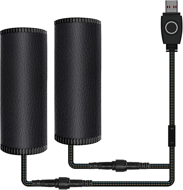 Main image of USB Heated Motorcycle Handlebar Grips 5V with 3-Level Temperature Control Anti-Slip PVC Hand Warmers with Waterproof Switch, Straps, Plug-and-Play for Motorbikes, Scooters, and ATVs