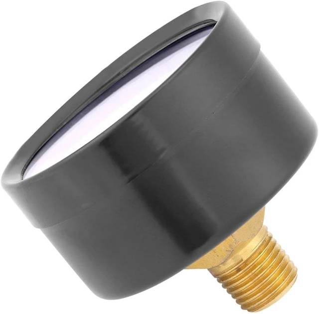Alt view image 6 of 7 - Mini Vacuum Pressure Gauge, 1/4" BSPT Thread, 0~-30inHg/0~-1bar Range, Scale Vacuum Gauge for Water, Oil, Air