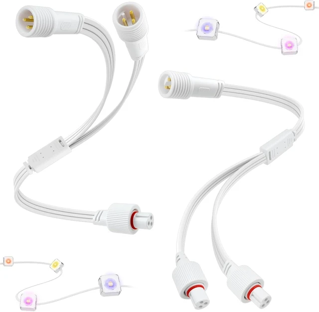 Main image of 2Pcs Y-Splitter Extension Cable for Govee Permanent Outdoor Lights