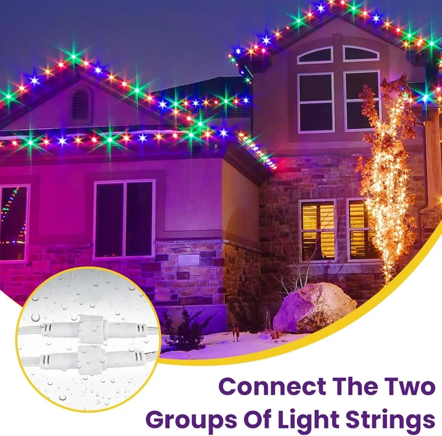 Alt view image 7 of 7 - 2Pcs Y-Splitter Extension Cable for Govee Permanent Outdoor Lights