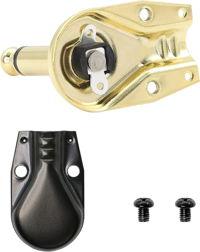 Alt view image 2 of 7 - GELRHONR 6.35mm 1/4 inch 90 Degree Pancake Style Plug Connector,Gold Plated Right Angle TS Mono Solder Speaker for Guitar,Instrument, Speaker/Microphone/Patch Cables-2PCS