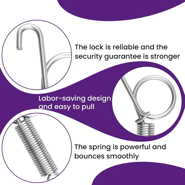 Alt view image 4 of 7 - 20Pcs Pet Cage Door Spring Latches, Small & Large Sizes