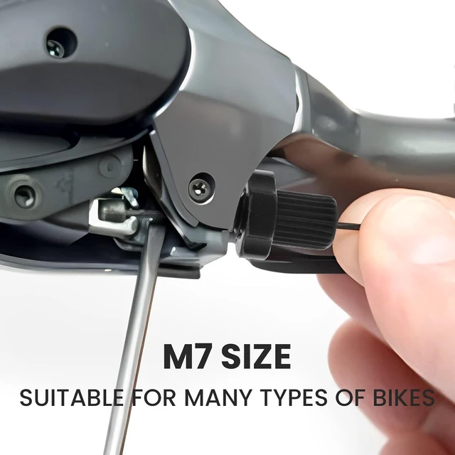 Alt view image 5 of 7 - M7 Bike Brake Cable Handle Lever Adjusting Screw, 4Pcs Silver & Black