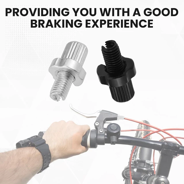 Alt view image 6 of 7 - M7 Bike Brake Cable Handle Lever Adjusting Screw, 4Pcs Silver & Black