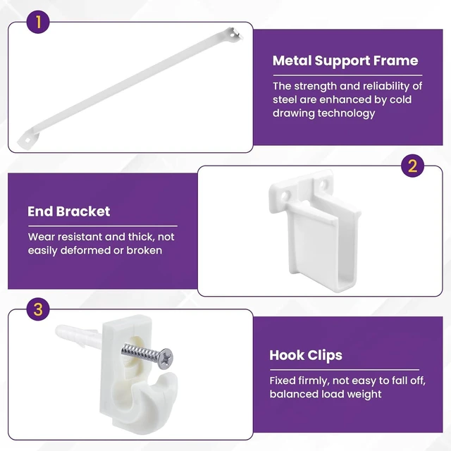 Alt view image 4 of 7 - 20Pcs 12 Inch Wire Shelf Brackets Kit, for Laundry Closet Shelves