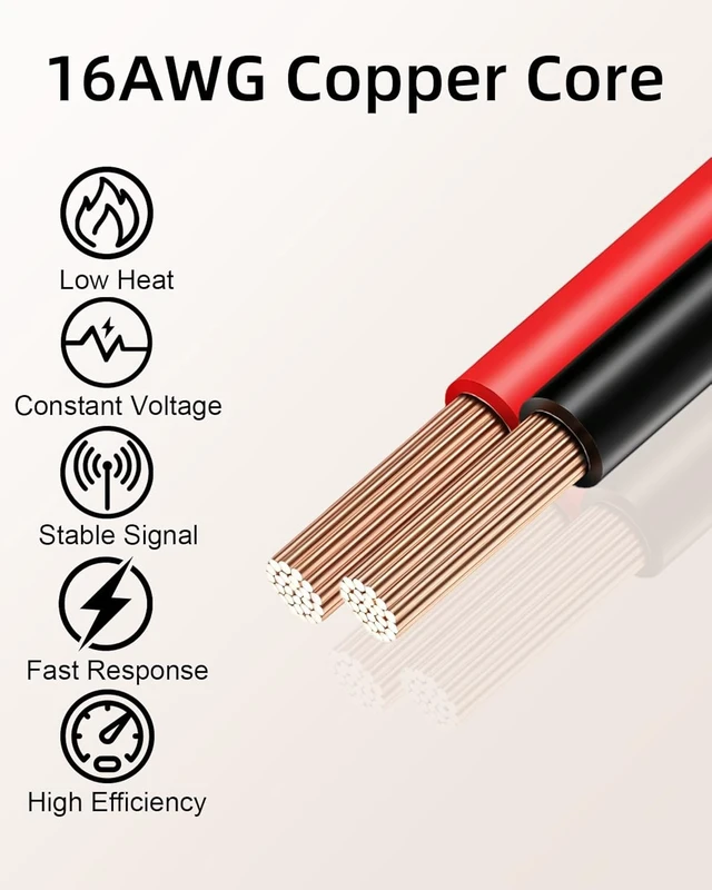 Alt view image 5 of 7 - GELRHONR 3M CB Radio Power Cord 3Pin 16AWG 15A Fuse Stripped 1Pack