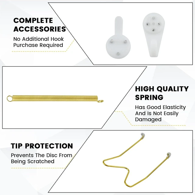 Alt view image 4 of 7 - 9 Pcs Plate Hangers for The Wall, 6/8/10 Inch Stainless Steel Gold
