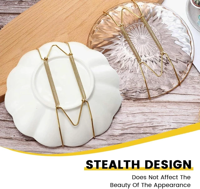 Alt view image 5 of 7 - 9 Pcs Plate Hangers for The Wall, 6/8/10 Inch Stainless Steel Gold
