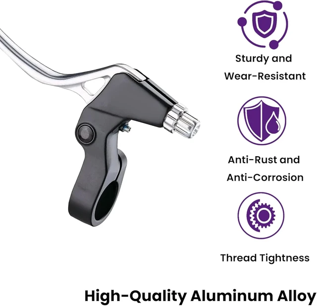 Alt view image 3 of 7 - 4Pcs M7 Bicycle Brake Lever Adjuster Screws, Black/Silver