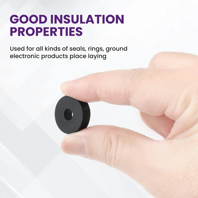 Alt view image 5 of 7 - 40Pcs Rubber Spacers, 3/4"OD x 1/4"ID x 1/4"THK Multi Purpose Washer