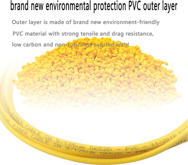 Alt view image 5 of 7 - Fiber Optic Patch Cable SC to SC LEIHONG SC/UPC-SC/APC-SM Singlemode Simplex Fiber Optic Jumper Optical Patch Cord 2M-2 Pack