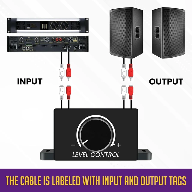 Alt view image 5 of 7 - 1Pcs Universal Car RCA Level Controller Amplifier, RCA Bass Knob