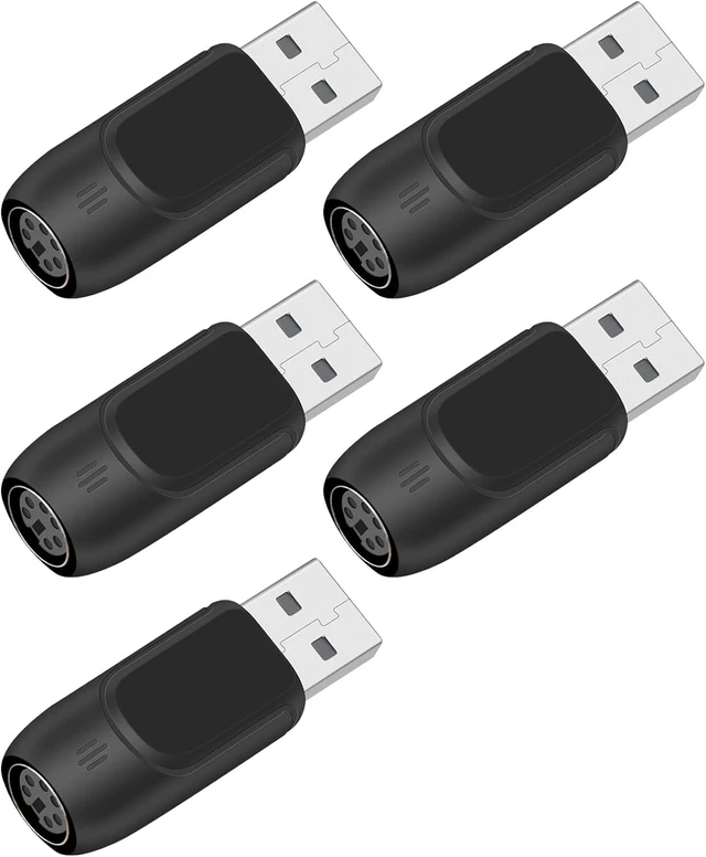 Alt view image 7 of 7 - GELRHONR USB A/C to PS2 Adapter, PS/2 to USB and Type C Converter, Replacement Connector for PS-2 Mouse and Keyboard (4 Type)
