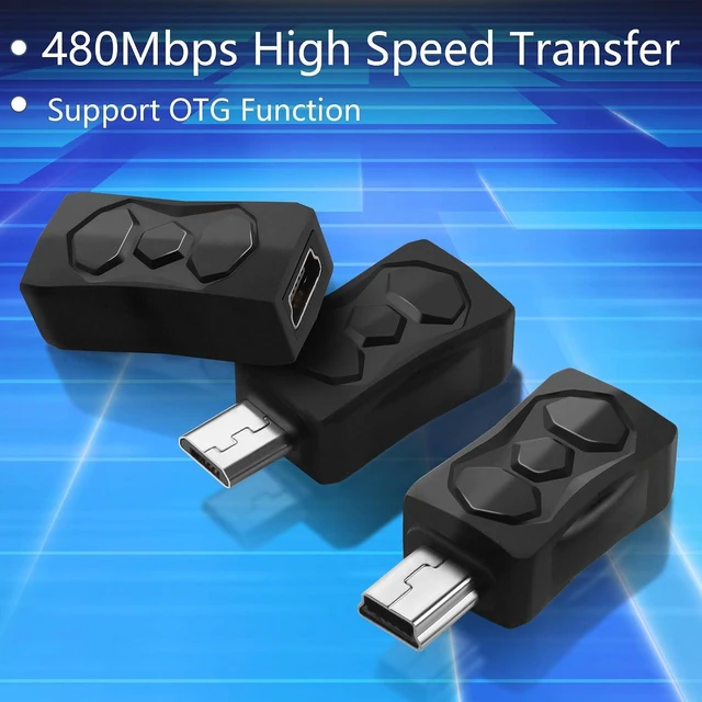 Alt view image 4 of 7 - GELRHONR 3PCS Micro USB to Mini USB Adapter, Micro USB Male to Mini USB 2.0 Female Converter Support 5V/2ACharge & 480MbpsData Sync for MP3 Player, Dash Cam, Digital Camera(Micro to Mini)