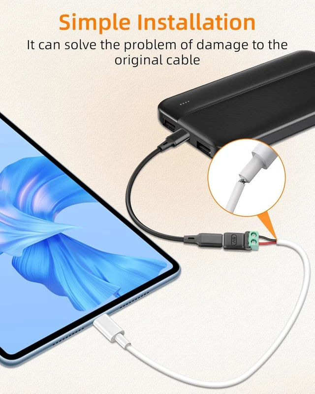 Alt view image 6 of 7 - GELRHONR USB C Female to 2Pin Screw Terminal Adapter, 5V Type C to 2 Pin Solderless Converter Connector for DIY, USBC Repairment and Small Appliances, 5Pack (C Female to 2Pin)
