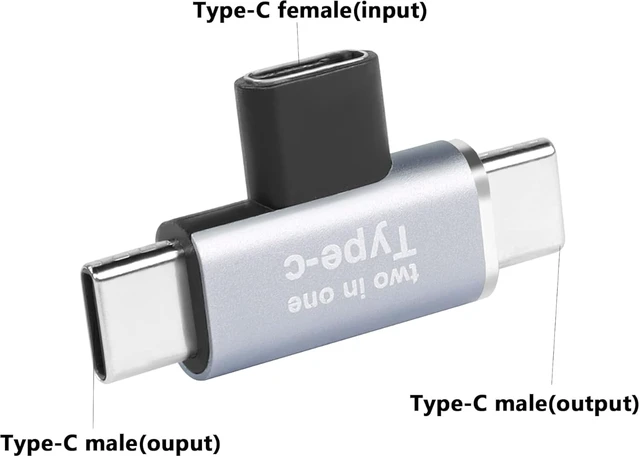Alt view image 6 of 7 - GELRHONR 2 in 1 USB C Adapter, USB Type-C Female to Dual Male Splitter Support 5V 3A Fast Charging 3.1Gen1 5Gb Data Transfer for Type-C Devices-2Pack
