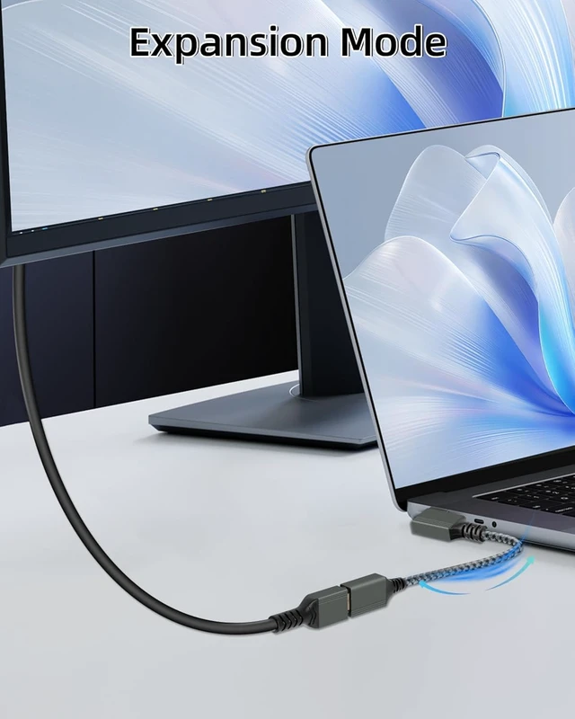 Alt view image 6 of 7 - GELRHONR 8K Left Angle Mini HDTV to HDTV Adapter, 8K@60Hz, 4K@120Hz, HDTV2.1 Female to Mini Male Cable for Camera, Monitor, Laptop (Left Angle)