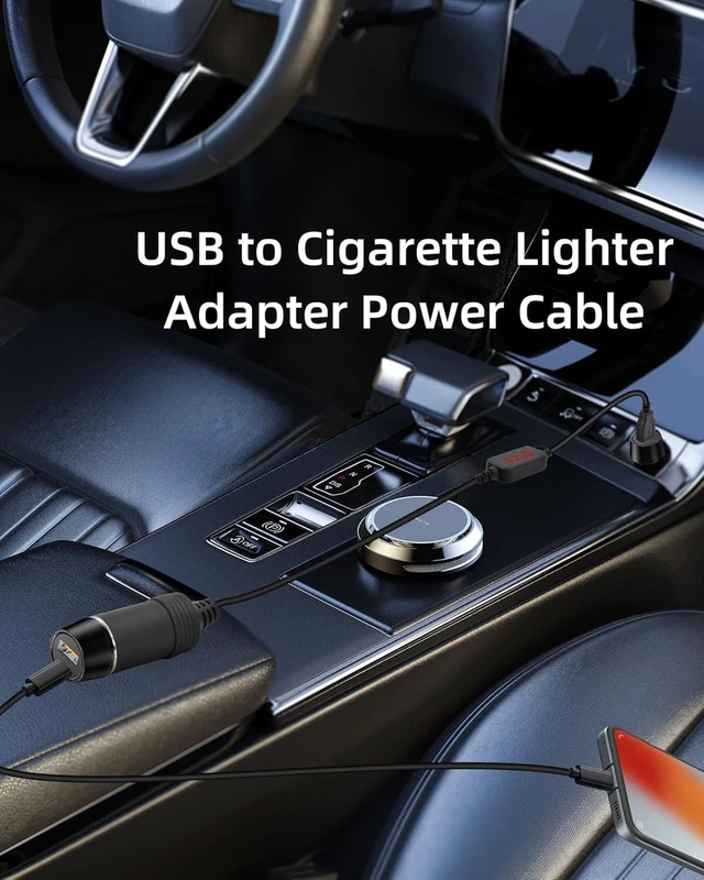 Alt view image 7 of 7 - GELRHONR 5V USB A Male to 12V 8W Cigarette Lighter Socket Adapter Converter with Voltmeter Display, for Charger, GPS, Dash Cam, Socket Electronic Dog Power Supply (0.3M)